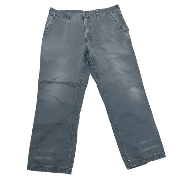 Duluth Trading Co Men's 38 x 30 Gray Thrashed 100% Cotton Carpenter Work Pants - Picture 1 of 9